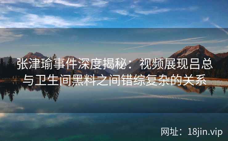 张津瑜事件深度揭秘：视频展现吕总与卫生间黑料之间错综复杂的关系