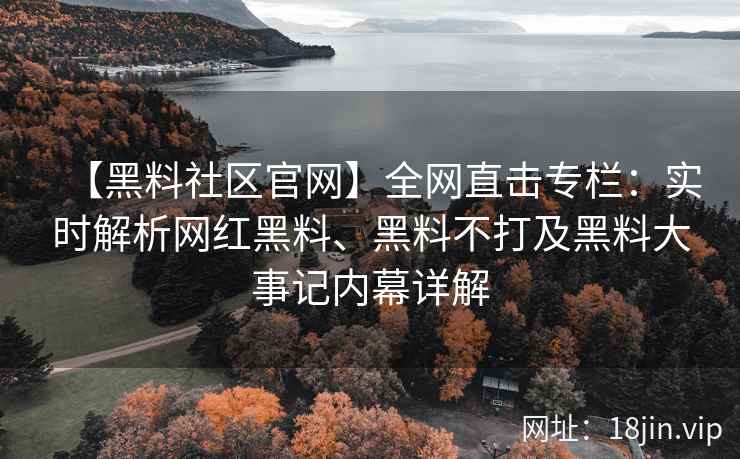 【黑料社区官网】全网直击专栏：实时解析网红黑料、黑料不打及黑料大事记内幕详解