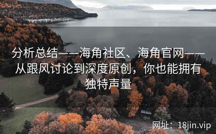 分析总结——海角社区、海角官网——从跟风讨论到深度原创，你也能拥有独特声量